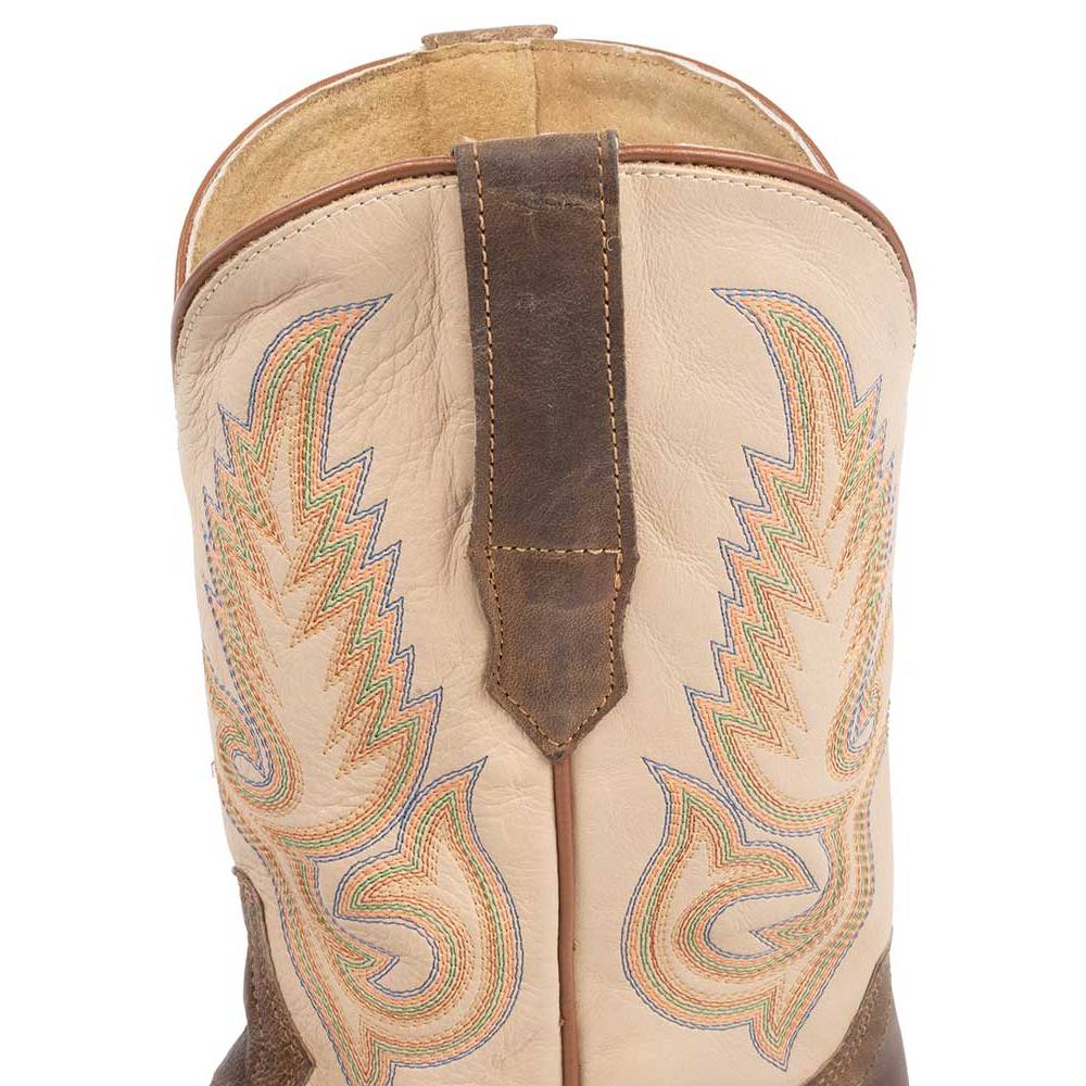 R. Watson Men's Boots Mad Brown Goat Leather & Ivory Cowhide