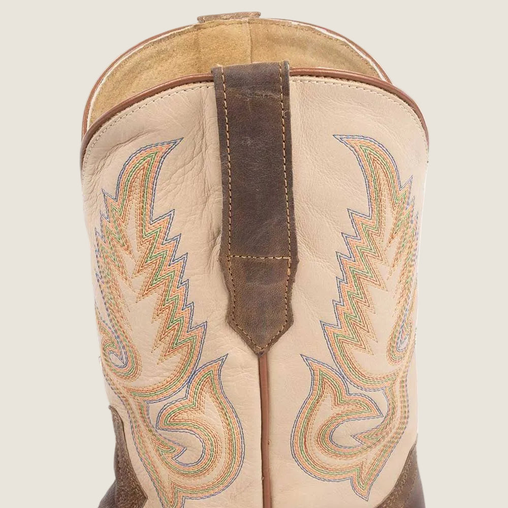 R. Watson Men's Boots Mad Brown Goat Leather & Ivory Cowhide