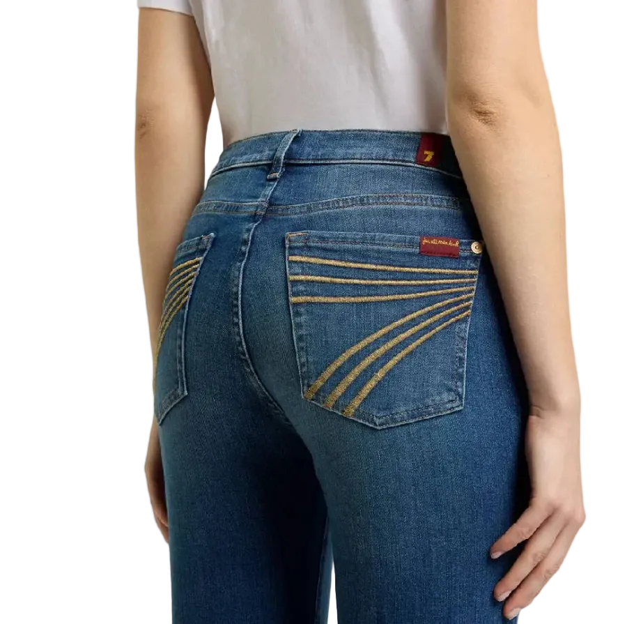 7 For All Man Kind Dojo Slim Illusion Gold Jeans 34.5"
