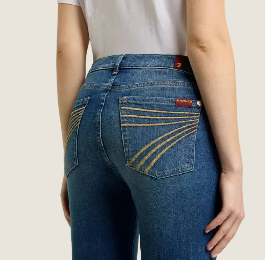 7 For All Man Kind Jeans Dojo Slim Illusion Gold 34.5"