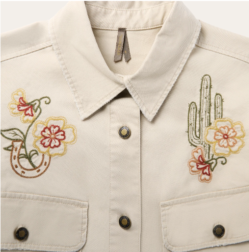 Stetson Embroidered Khaki Button Up Jacket