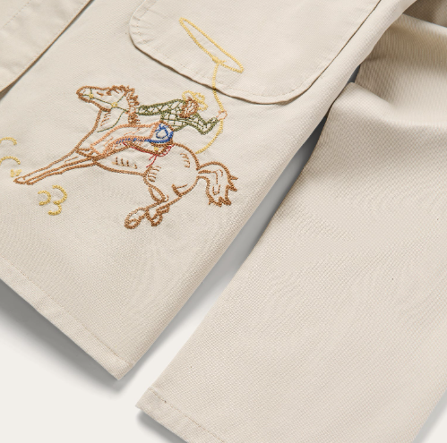 Stetson Embroidered Khaki Button Up Jacket