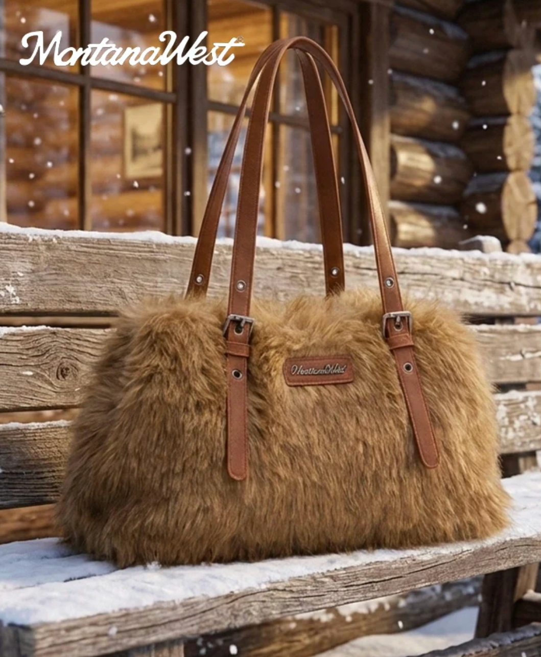 Montana West Plush Faux Fur Bag