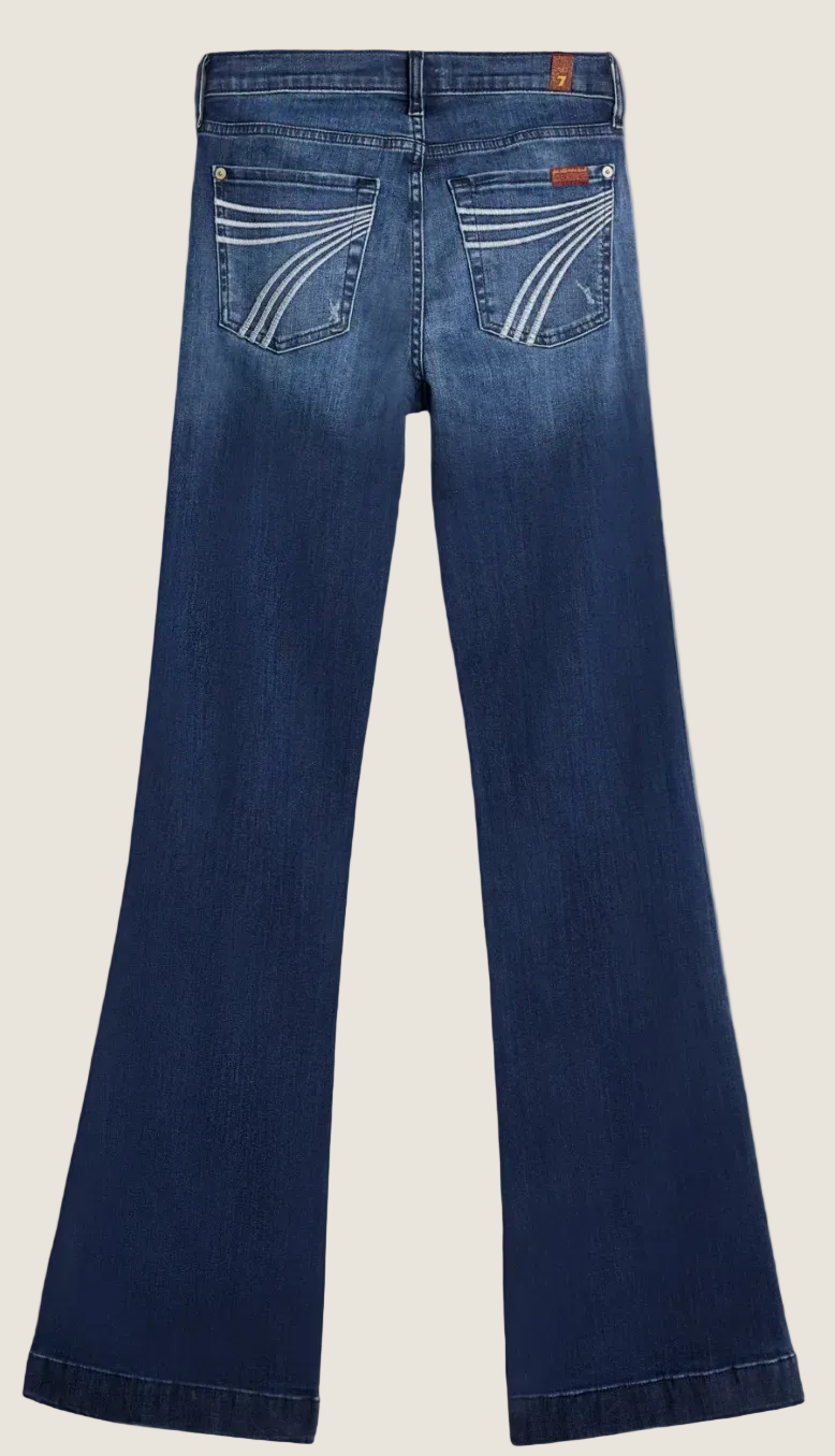 7 For All Man Kind Jeans Dojo Slim Illusions Lake Blue 36"