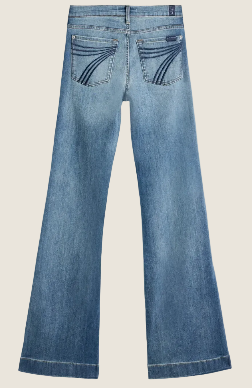 7 For All Mankind Jeans Dojo Slim Illusion Distressed Authentic Light 36"