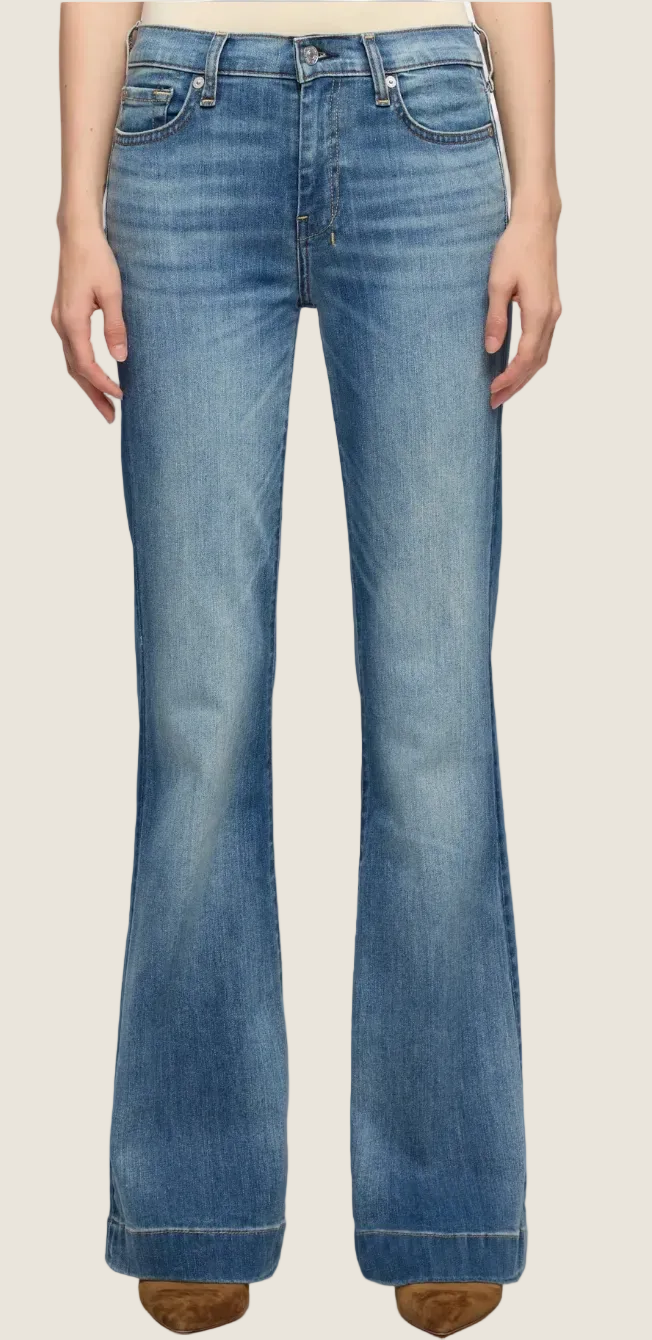 7 For All Mankind Jeans Dojo Slim Illusion Distressed Authentic Light 34.5"