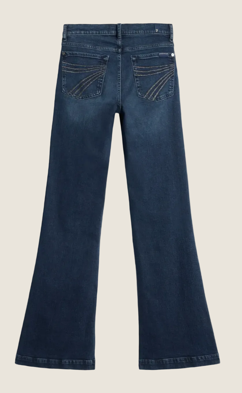 7 For All Man Kind Jeans Dojo Spill Black Glitter 36"