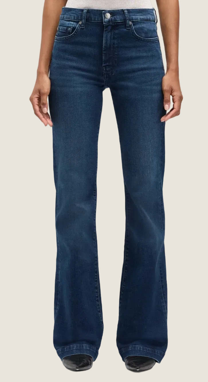 7 For All Man Kind Jeans Dojo Spill Black Glitter 36"