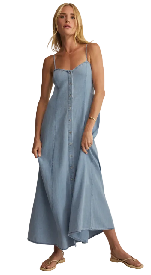 Z Supply Angel Eyes Chambray Midi Dress