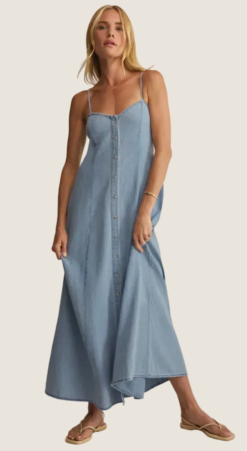 Z Supply Angel Eyes Chambray Midi Dress