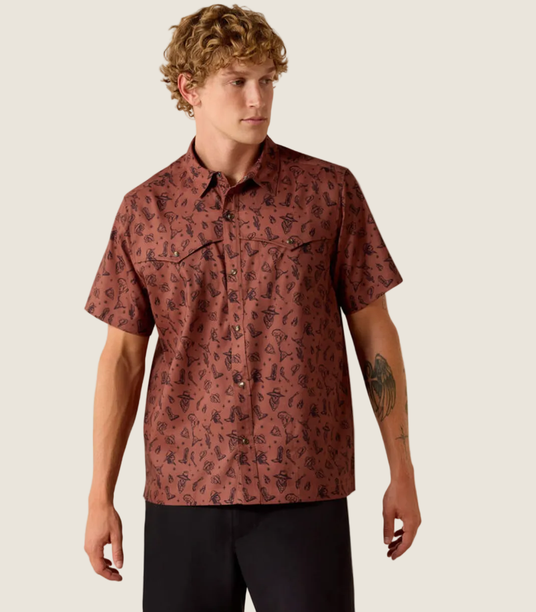 Ariat Men's Printed VentTEK Western Yoke Short Sleeve