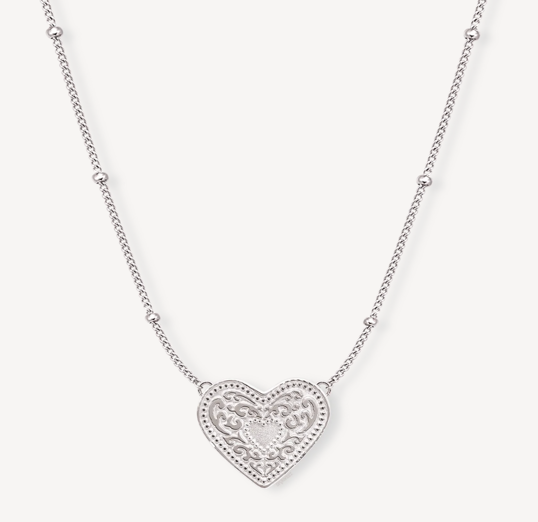SpurWest Ultra Mini Belt Buckle Necklace (Audrey Heart)