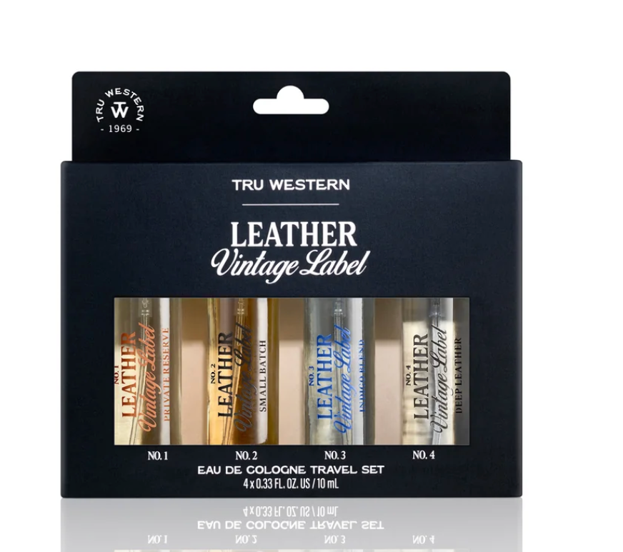 Leather Vintage Label Travel Set