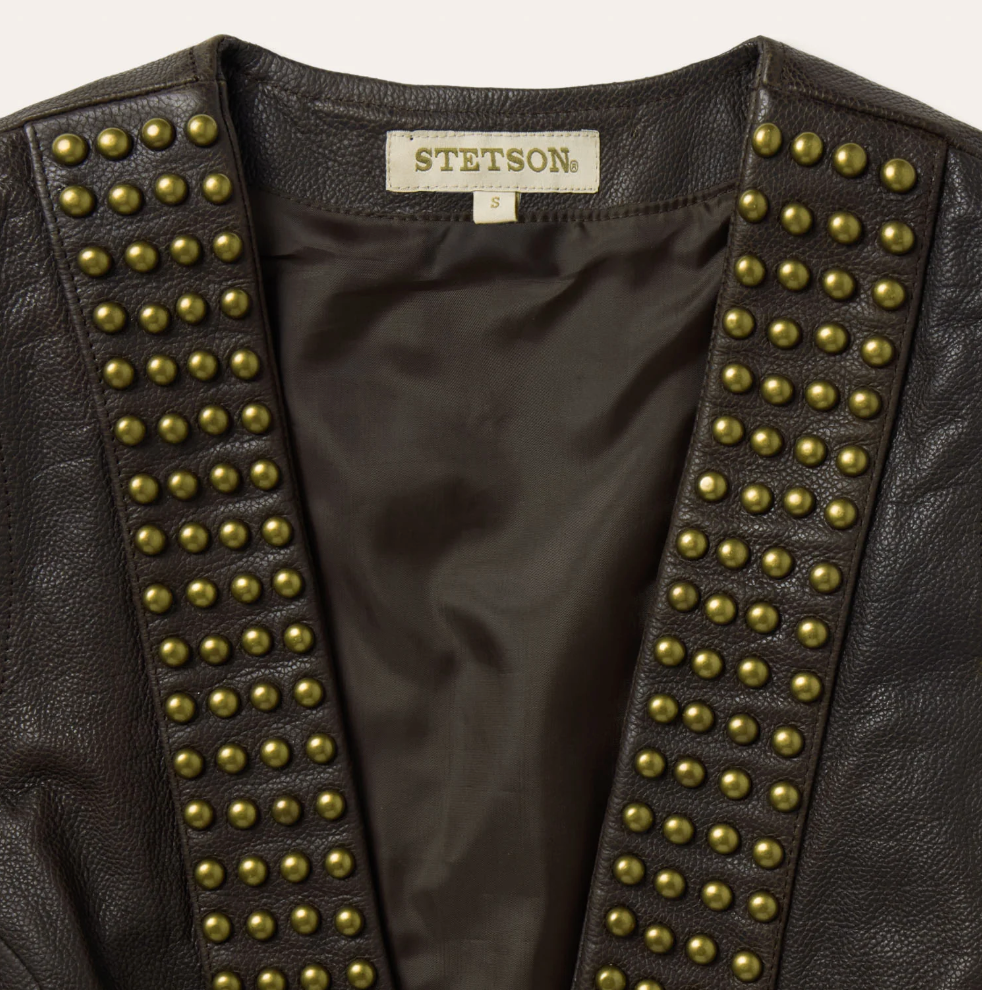 Stetson Studded Leather Vest