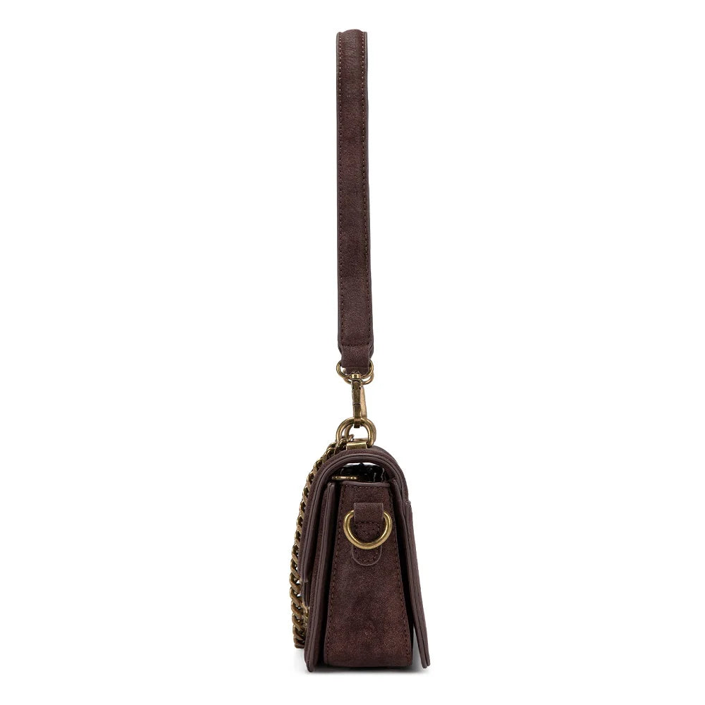 Trinity Ranch Cowhide Floral Cutout Crossbody Purse