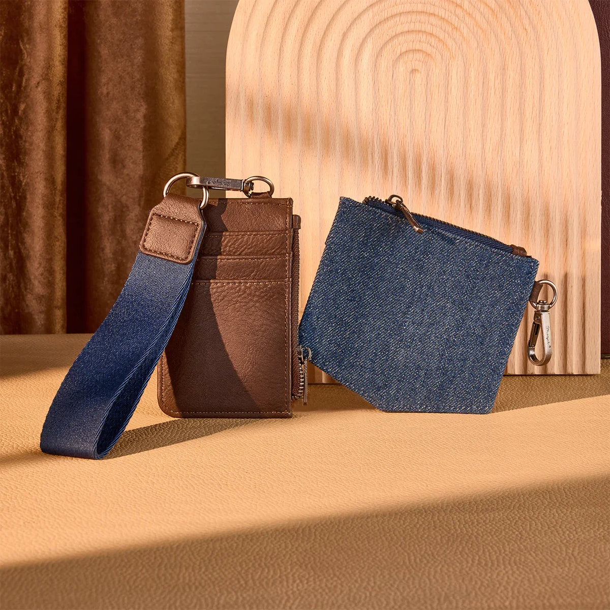 Wrangler Embroidered Dual Pouch Wristlet
