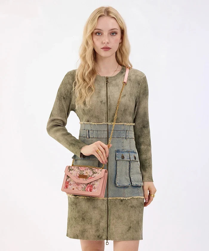 Wrangler Floral Print Chain Crossbody Bag