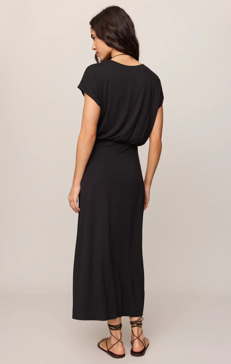 Z Supply Anika Jersey Midi Dress Black