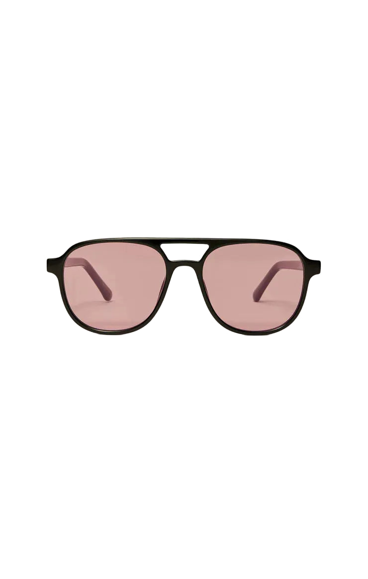 Z Supply Tourist Polished Black-Pink Polarized Sunglasses