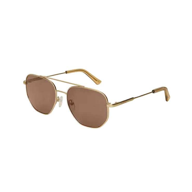 Z Supply Highway Polarized Satin Gold - Brown Sunglasses