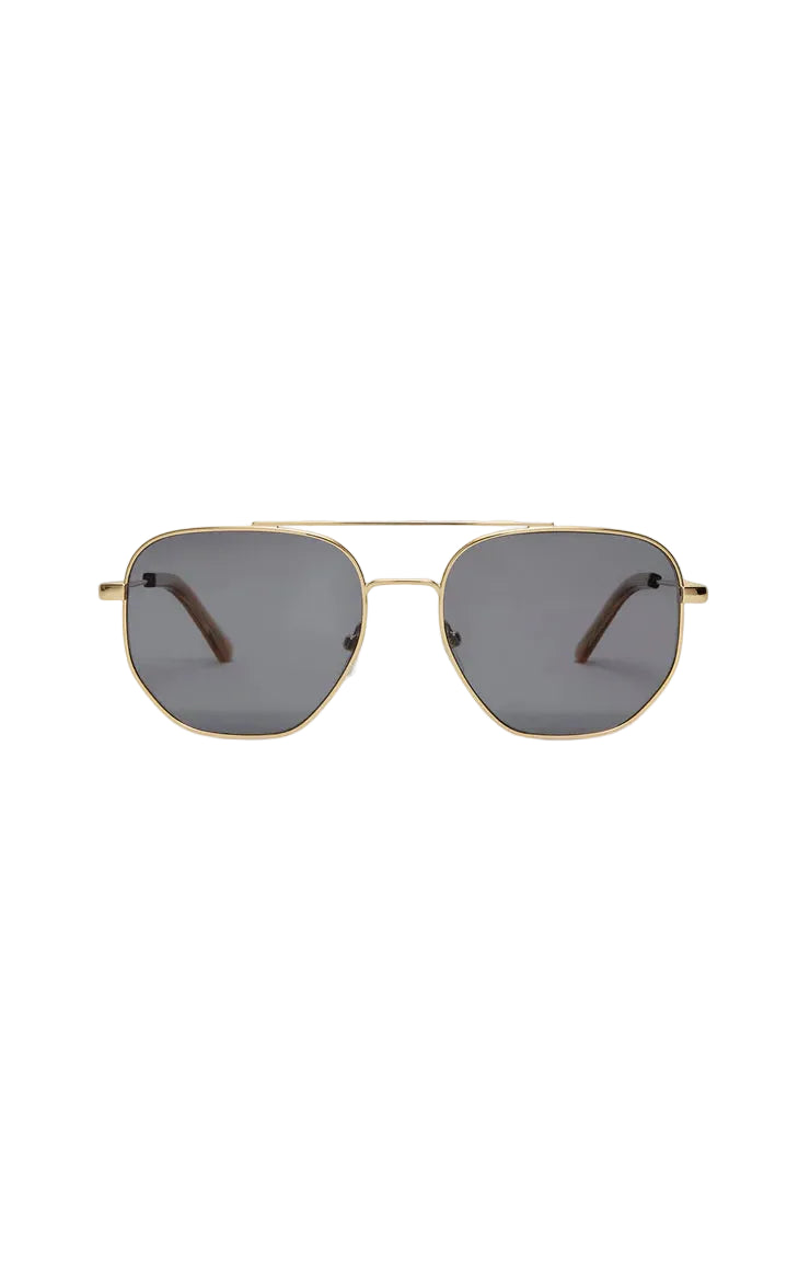 Z Supply Highway Gold - Grey Polarized Sunglasses