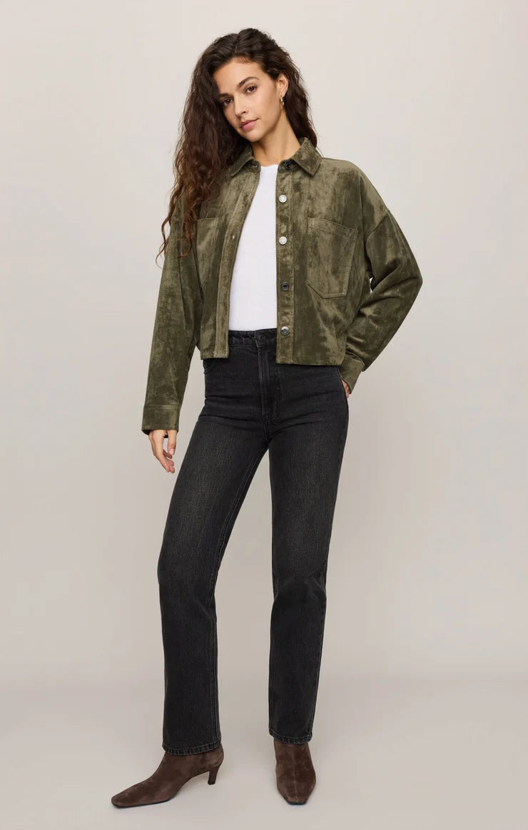 Z Supply All Day Cropped Suede Jacket
