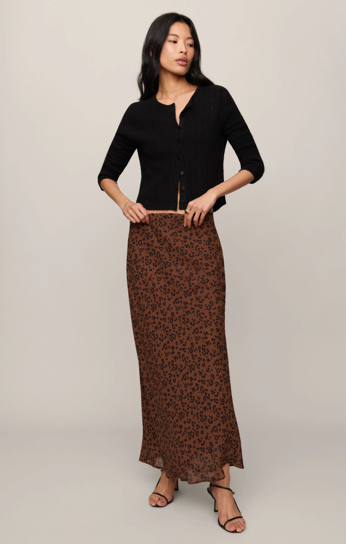 Z Supply Skirts Europa Leopard Skirt Burnt Umber