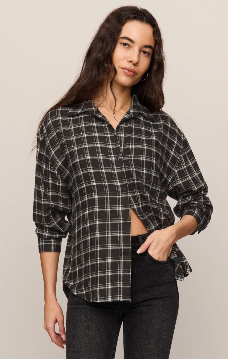 Z Supply River Plaid Button Up Shirt