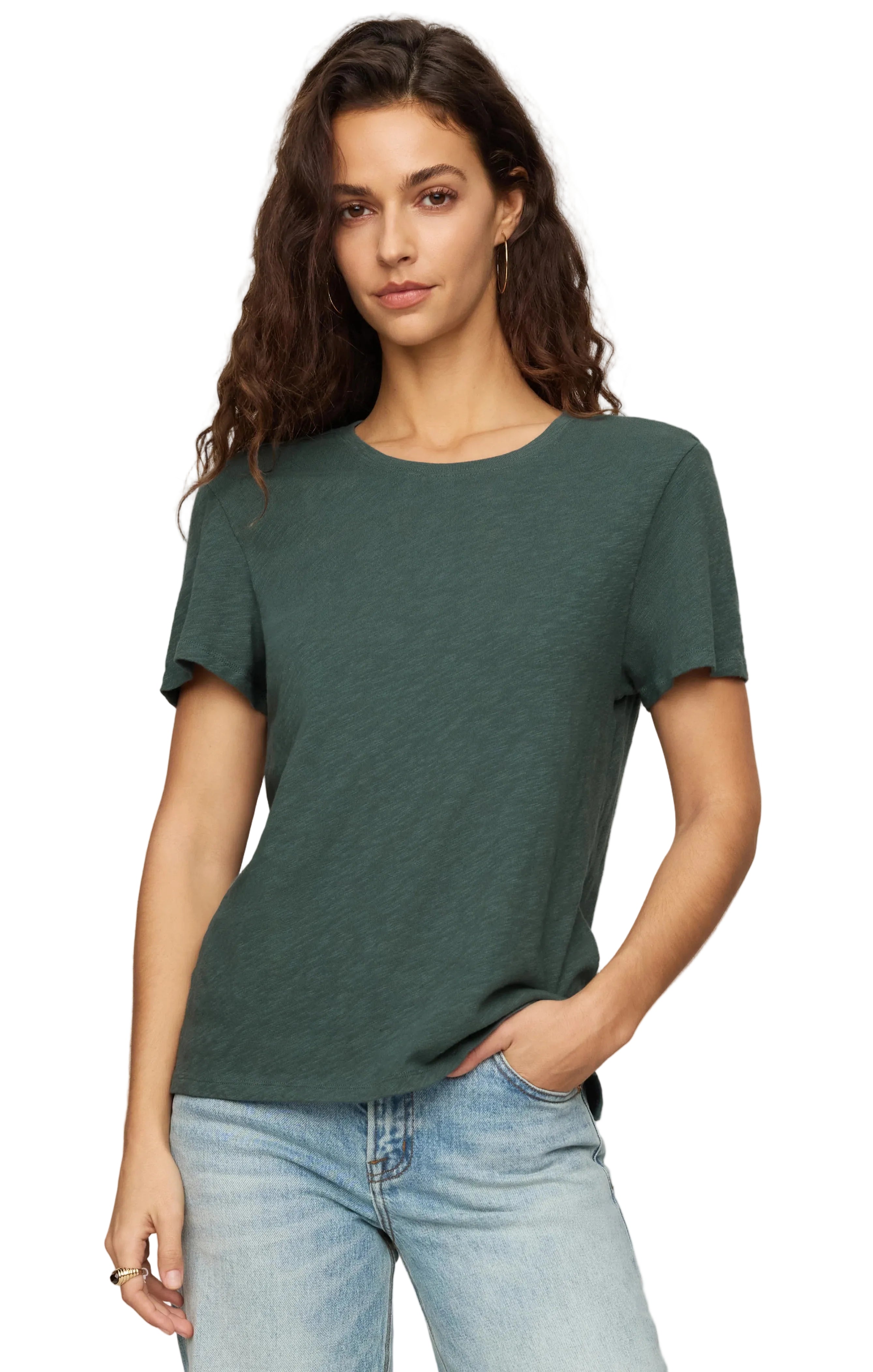 Z Supply Foundation Slub Tee Emerald Cove