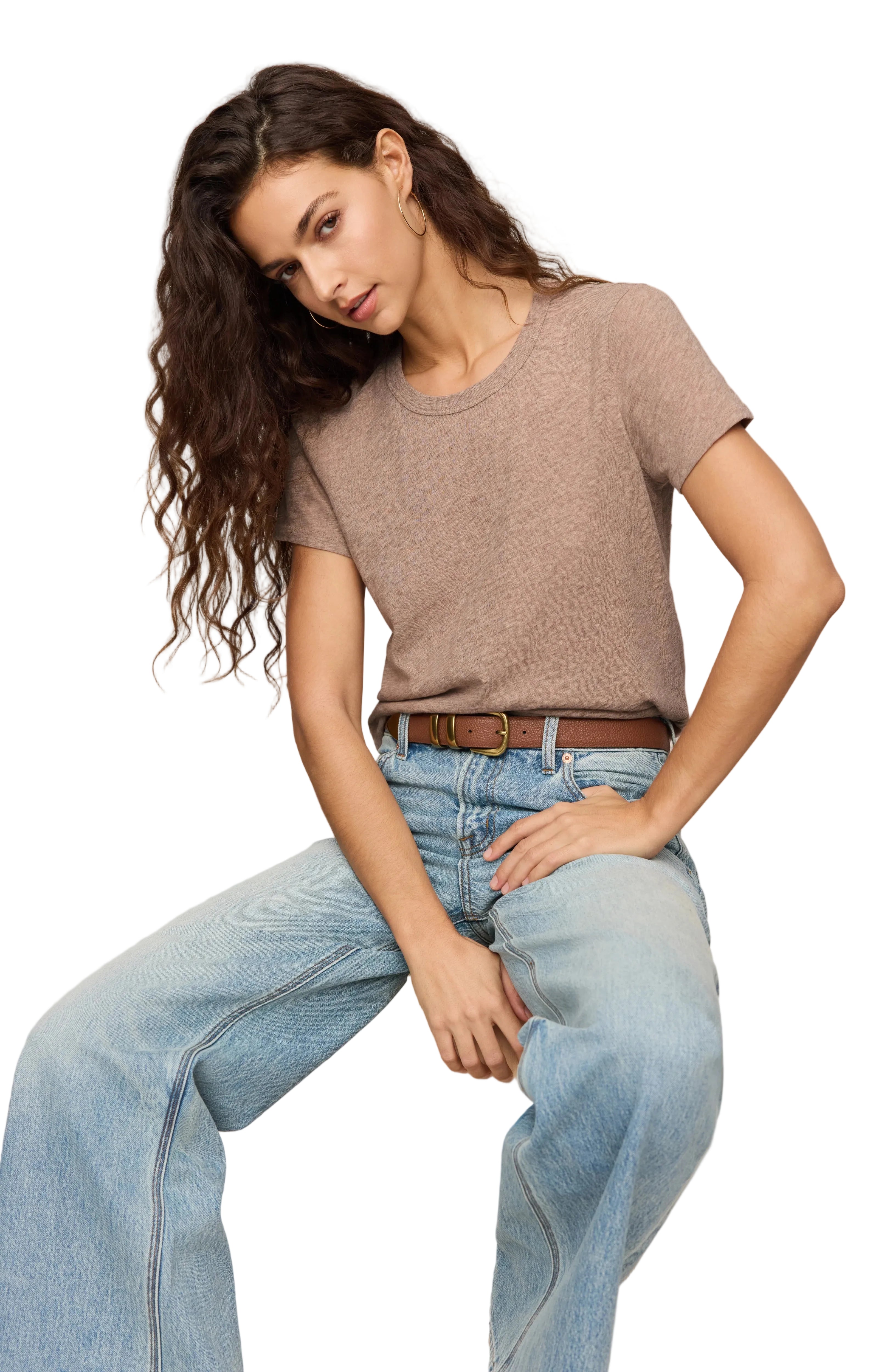Z Supply Junie Slub Shirt Heather Ash