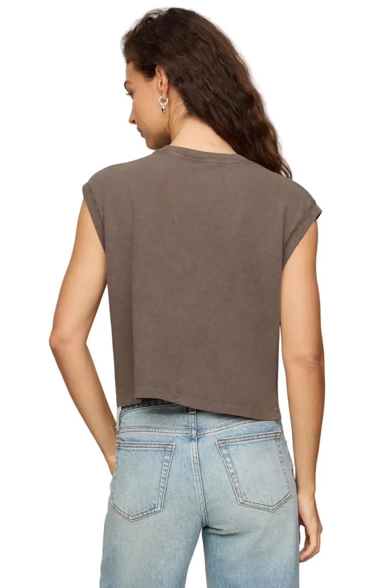 Z Supply Flex Sleeveless Tee Pebble Coast