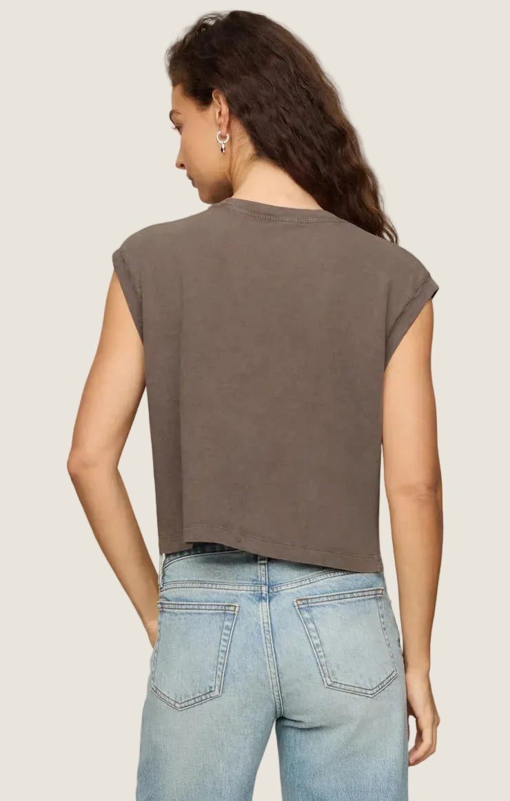Z Supply Flex Sleeveless Tee Pebble Coast