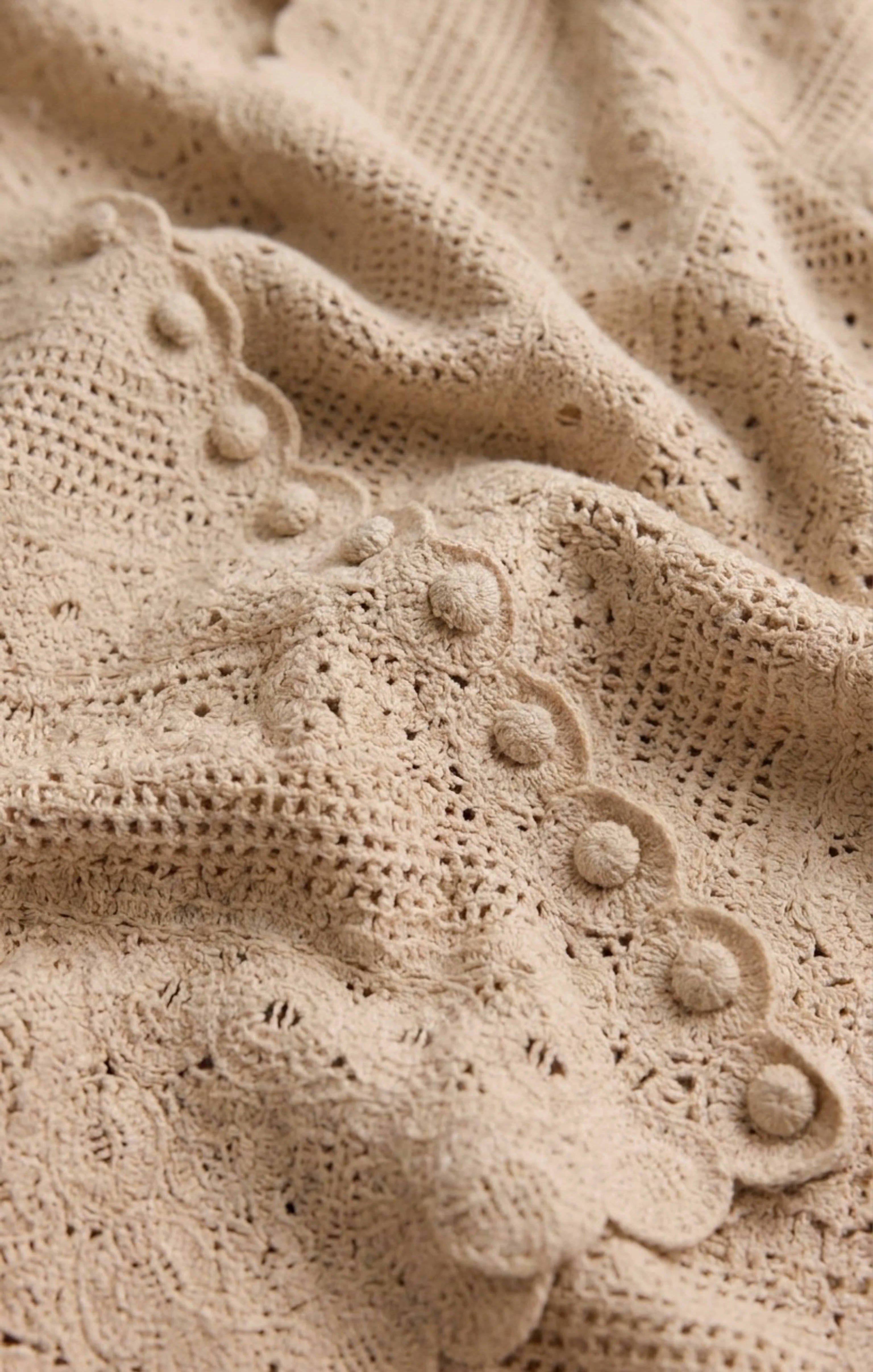 Z Supply Cressa Cropped Crochet Cardigan Natural