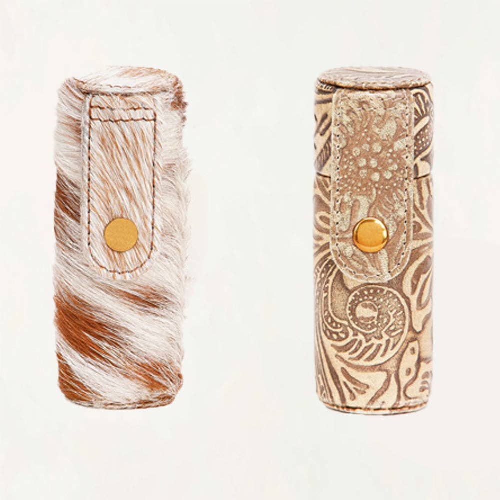 Myra Loyal West Painted Pony Lipstick Case Brown And White