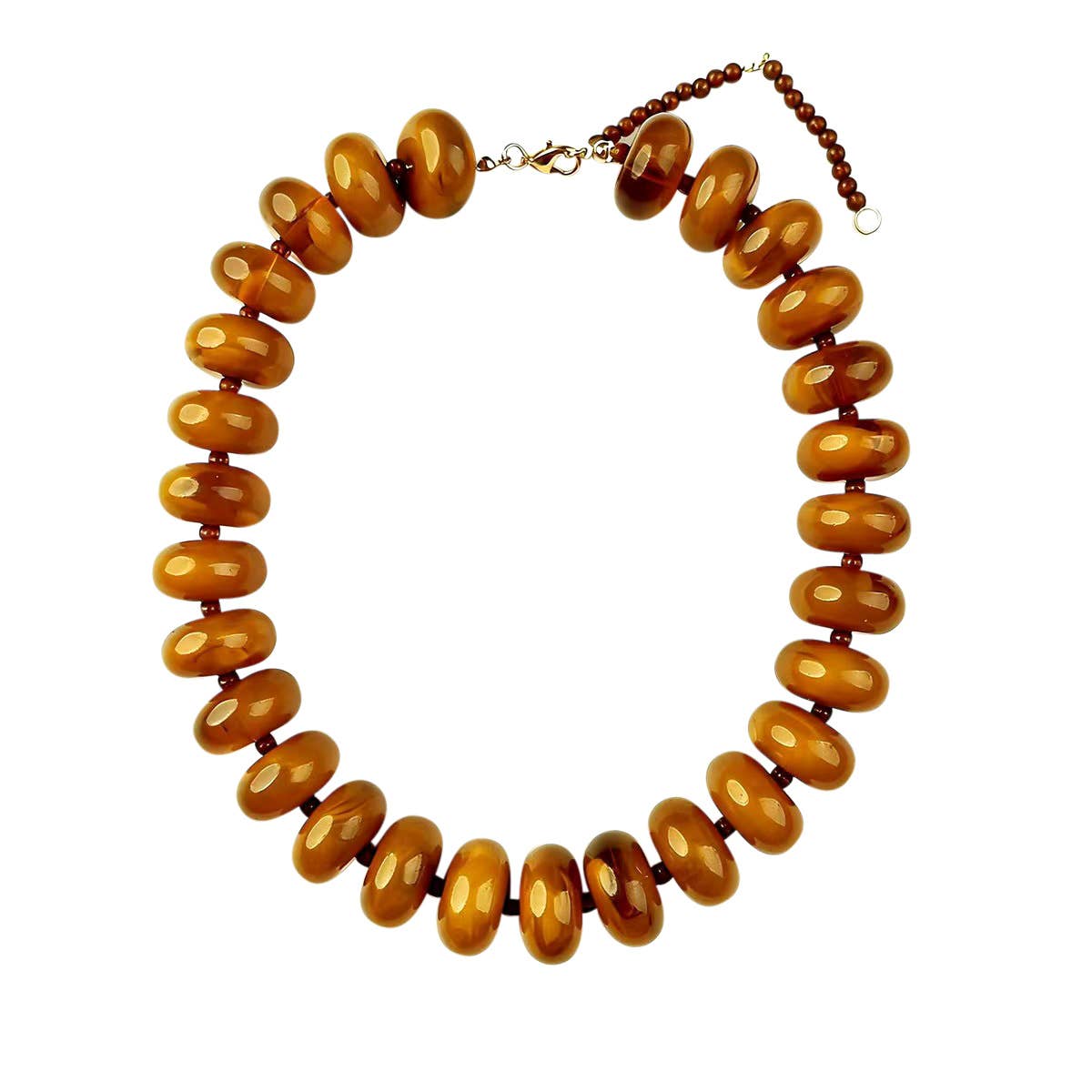 Gemelli Bailey Chunky Beaded Necklace- Tortoise