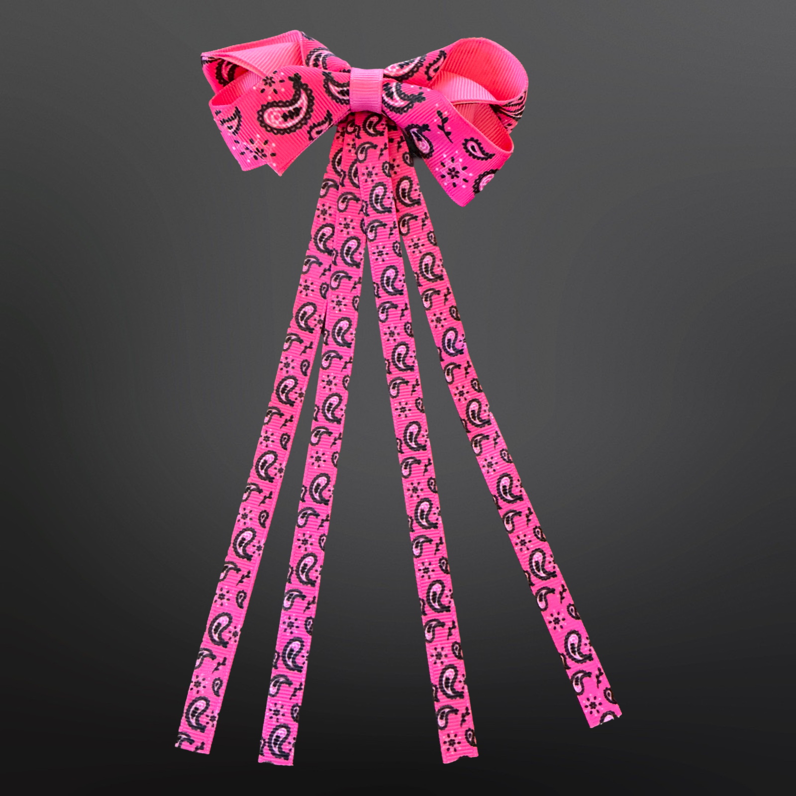 Westrian International Western Paisley Bandana Print Hair Bow Clip