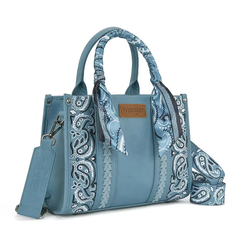 Wrangler Braided Paisley Bandana Tote Bag