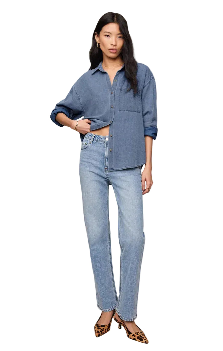 The Perfect Twill Button Up Classic Indigo