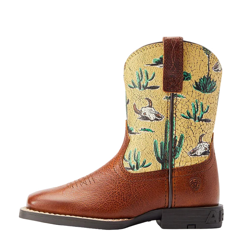 Ariat Youth Round Up Wide Square Toe Western Boot
