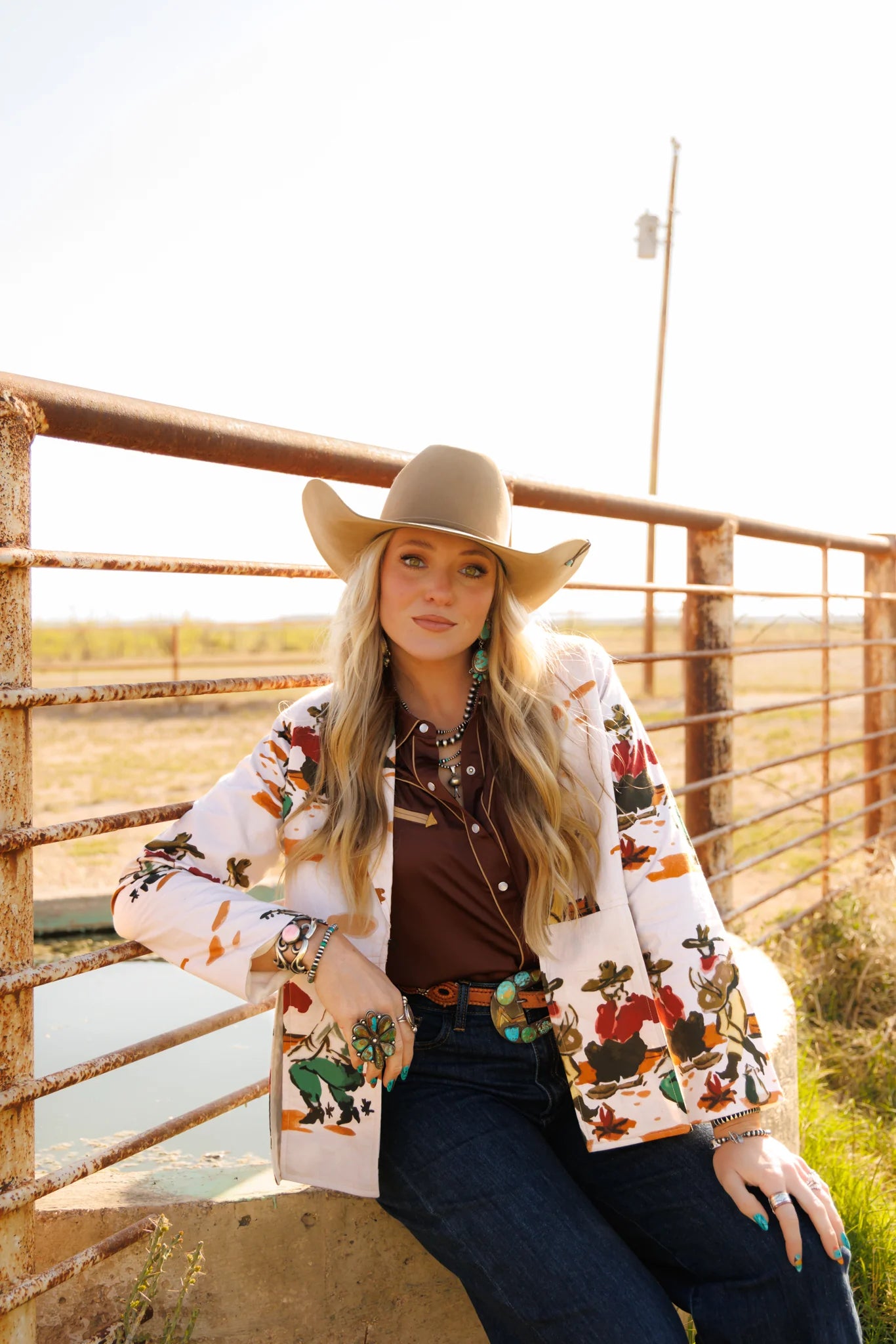 Women's Howdy Hanny Wagon Wheel Panel Blazer