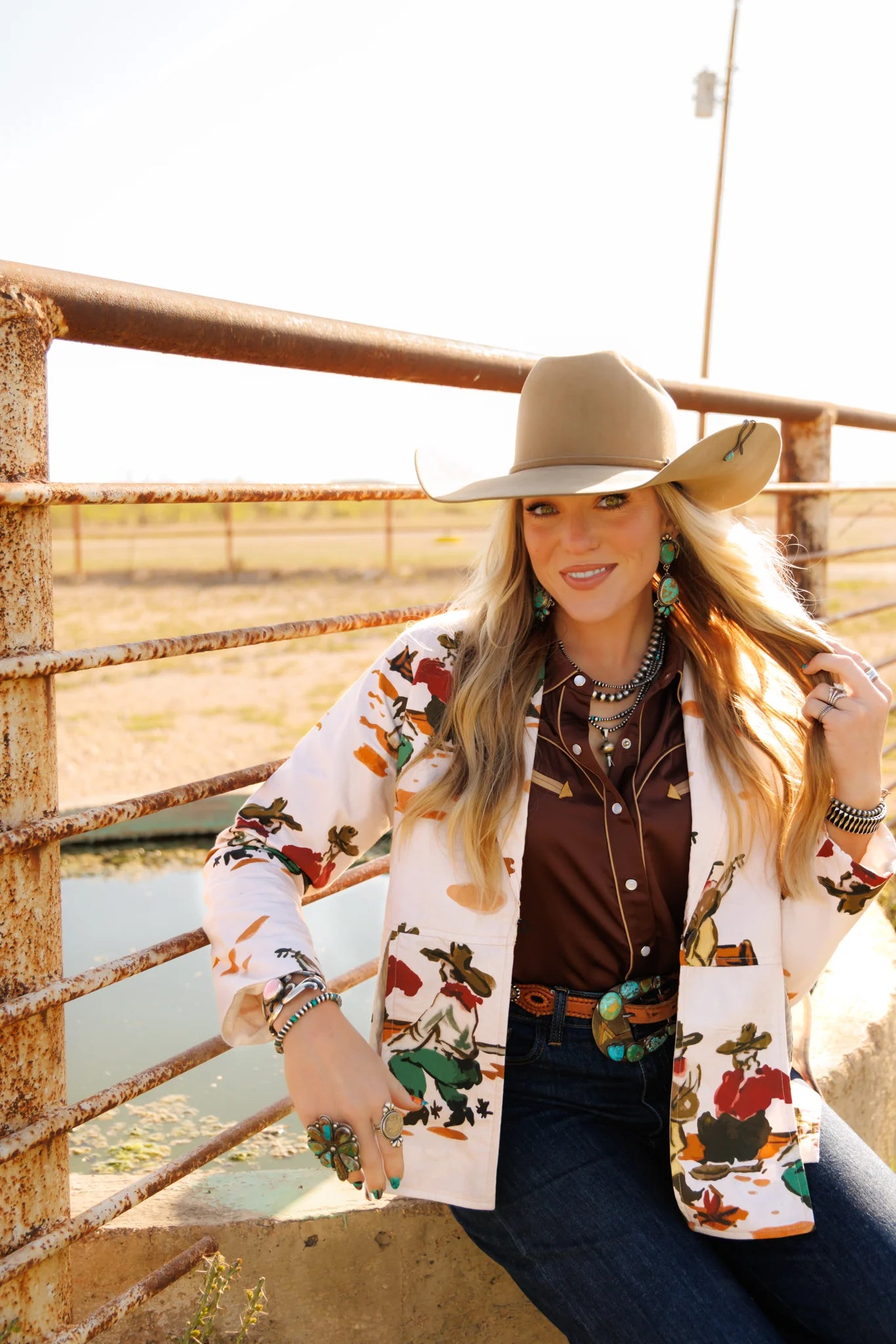 Women's Howdy Hanny Wagon Wheel Panel Blazer
