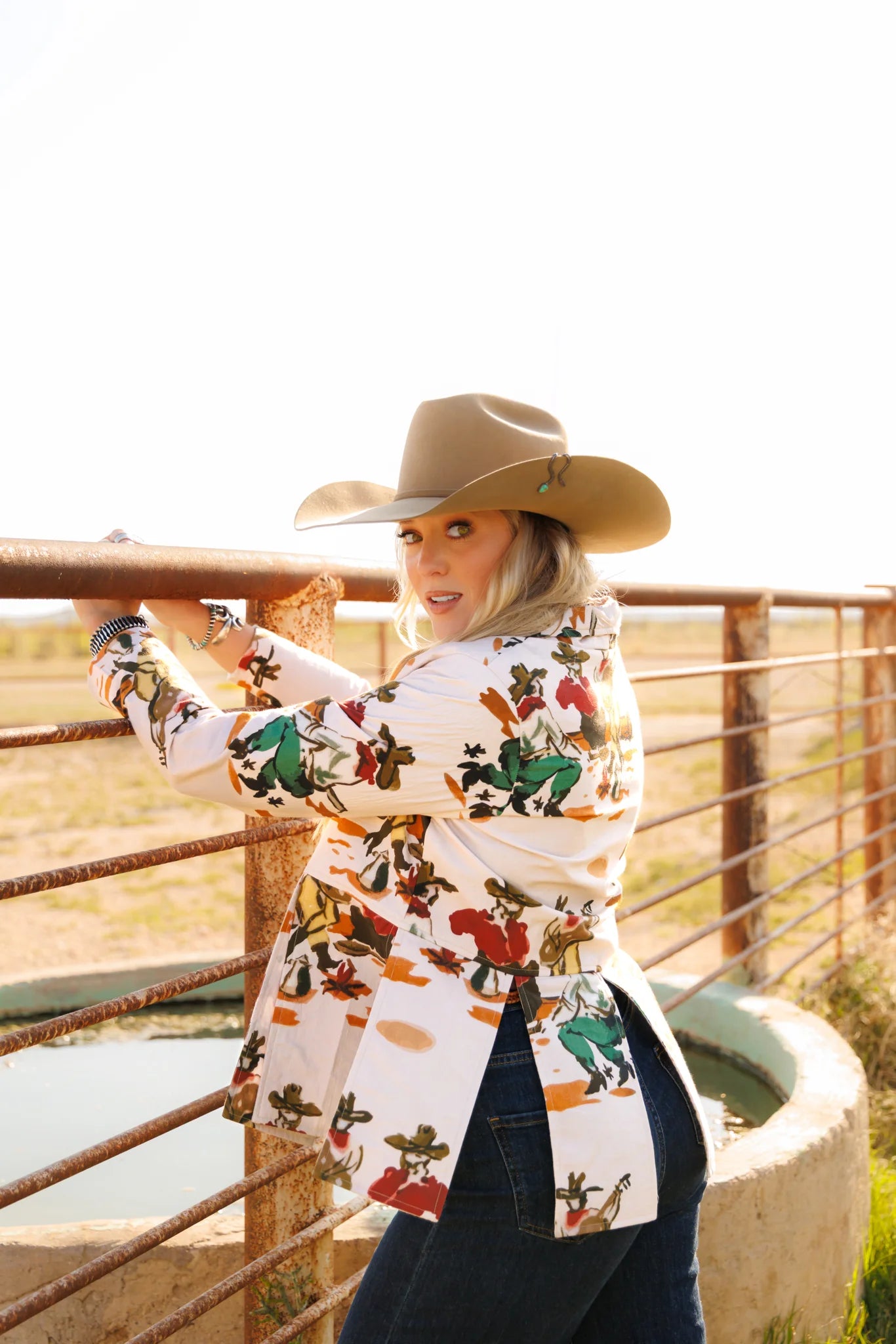 Women's Howdy Hanny Wagon Wheel Panel Blazer