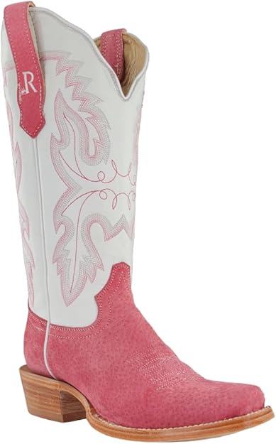 Women's - R. Watson Roughout Rose Boar & Winter White Cowhide