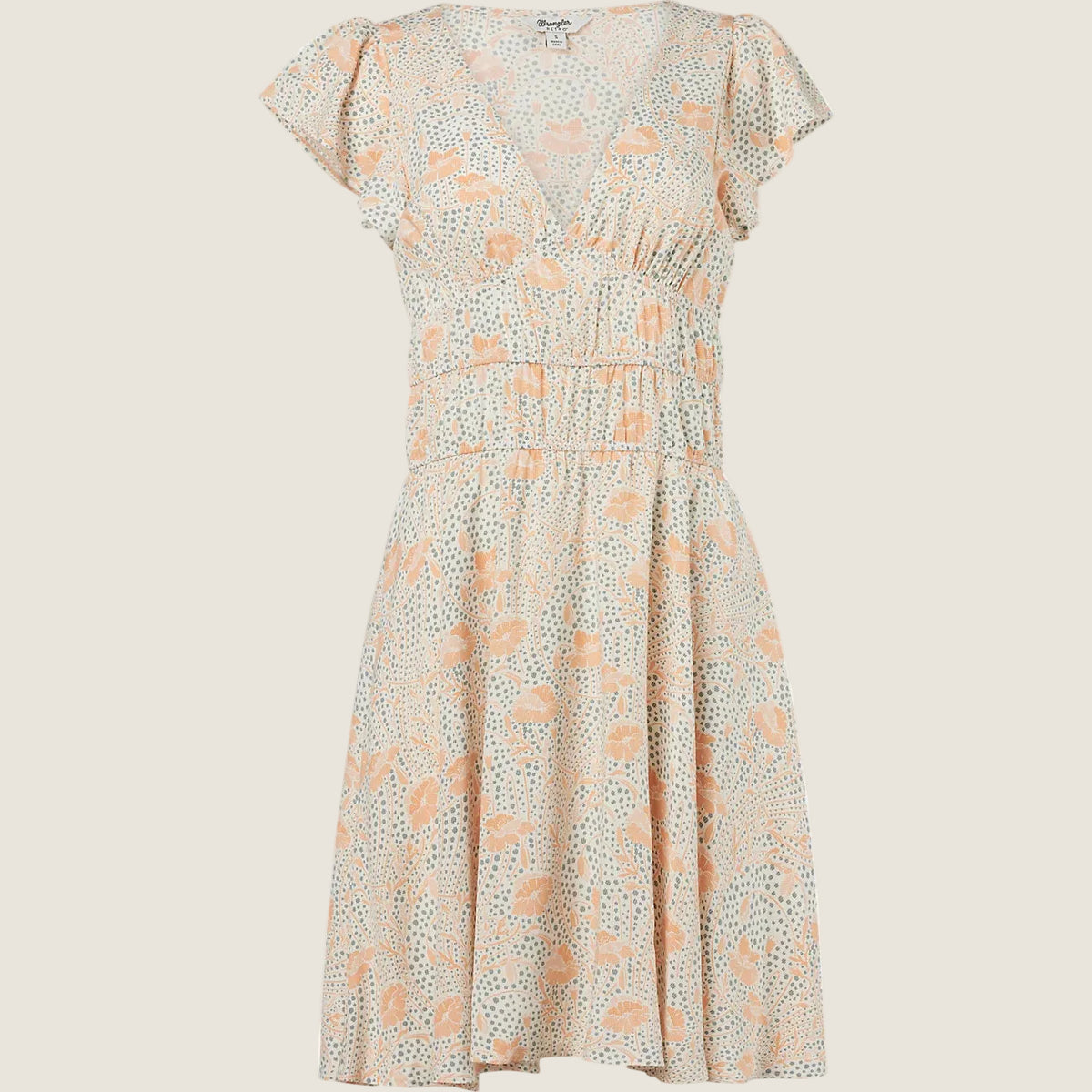 Wrangler Women's Yellow Floral Tiered Dress