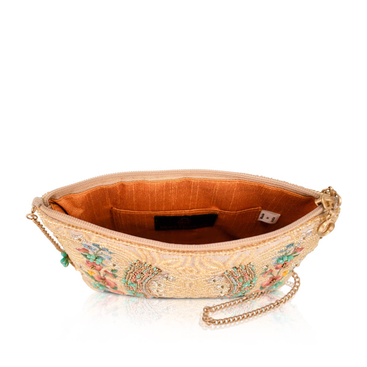 Mary Frances- Iron Luck Beaded Horseshoe and Floral Crossbody Bag