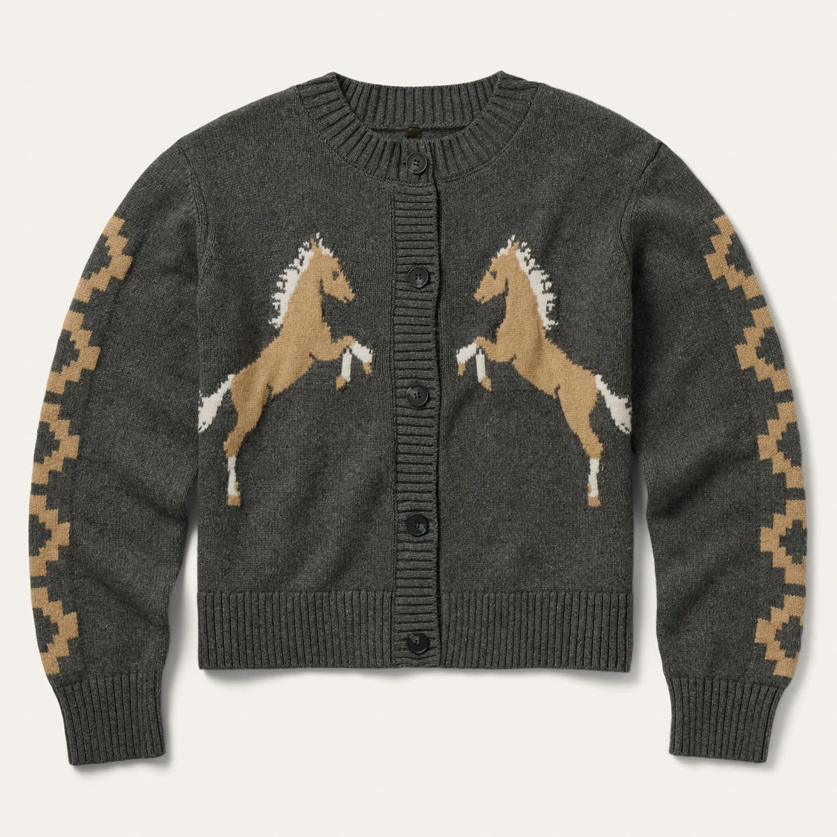 Stetson Gray Horse Cardigan
