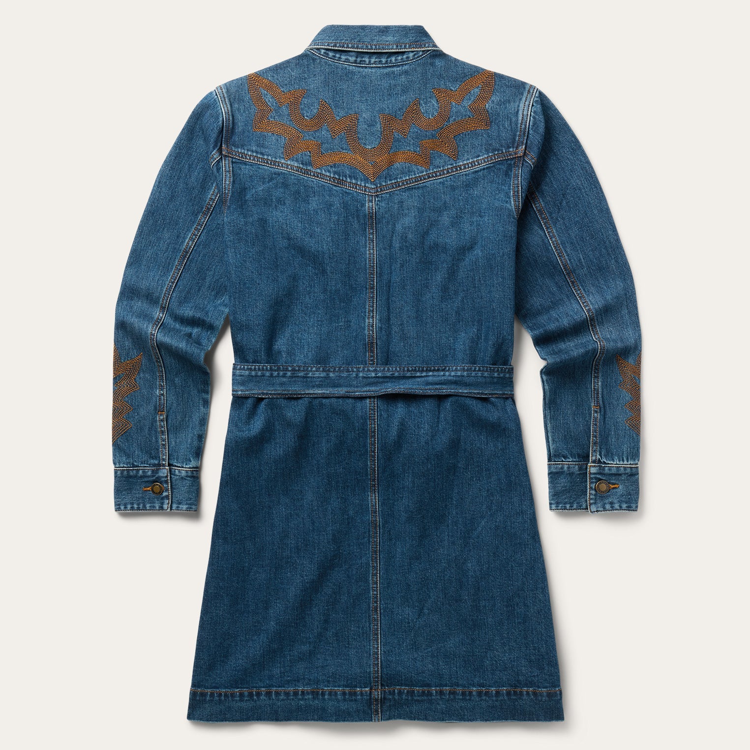 Ladies - Stetson Denim Button Up Dress W/ Embroidery
