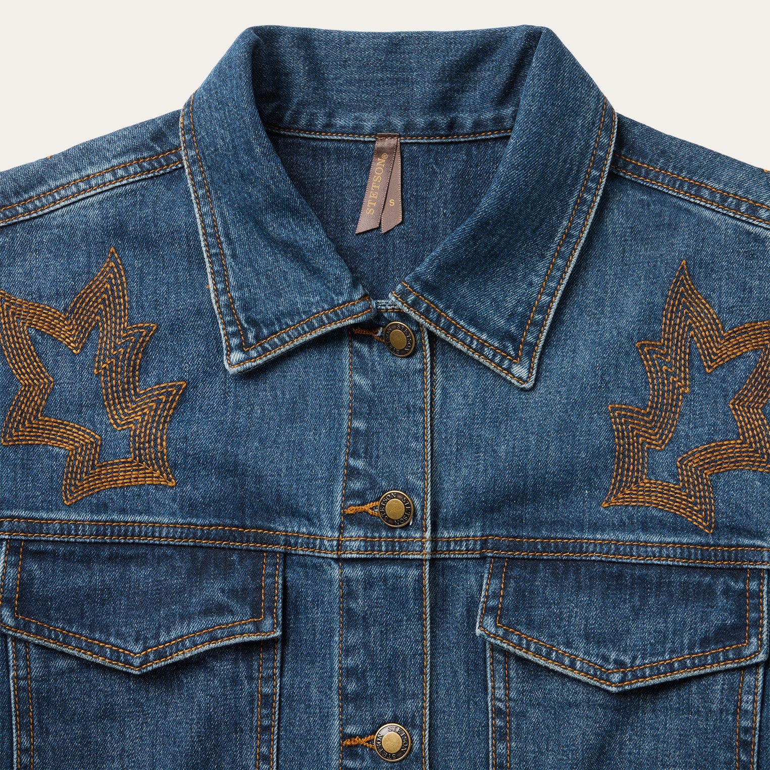Ladies - Stetson Denim Button Up Dress W/ Embroidery