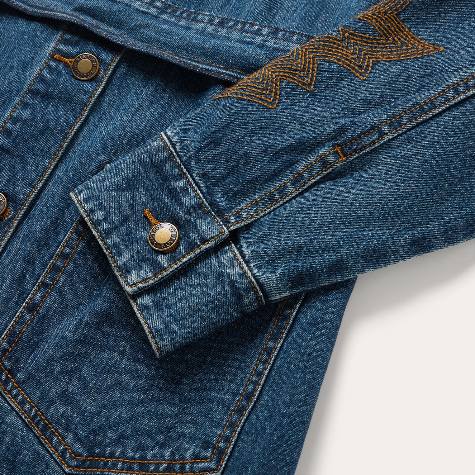 Ladies - Stetson Denim Button Up Dress W/ Embroidery