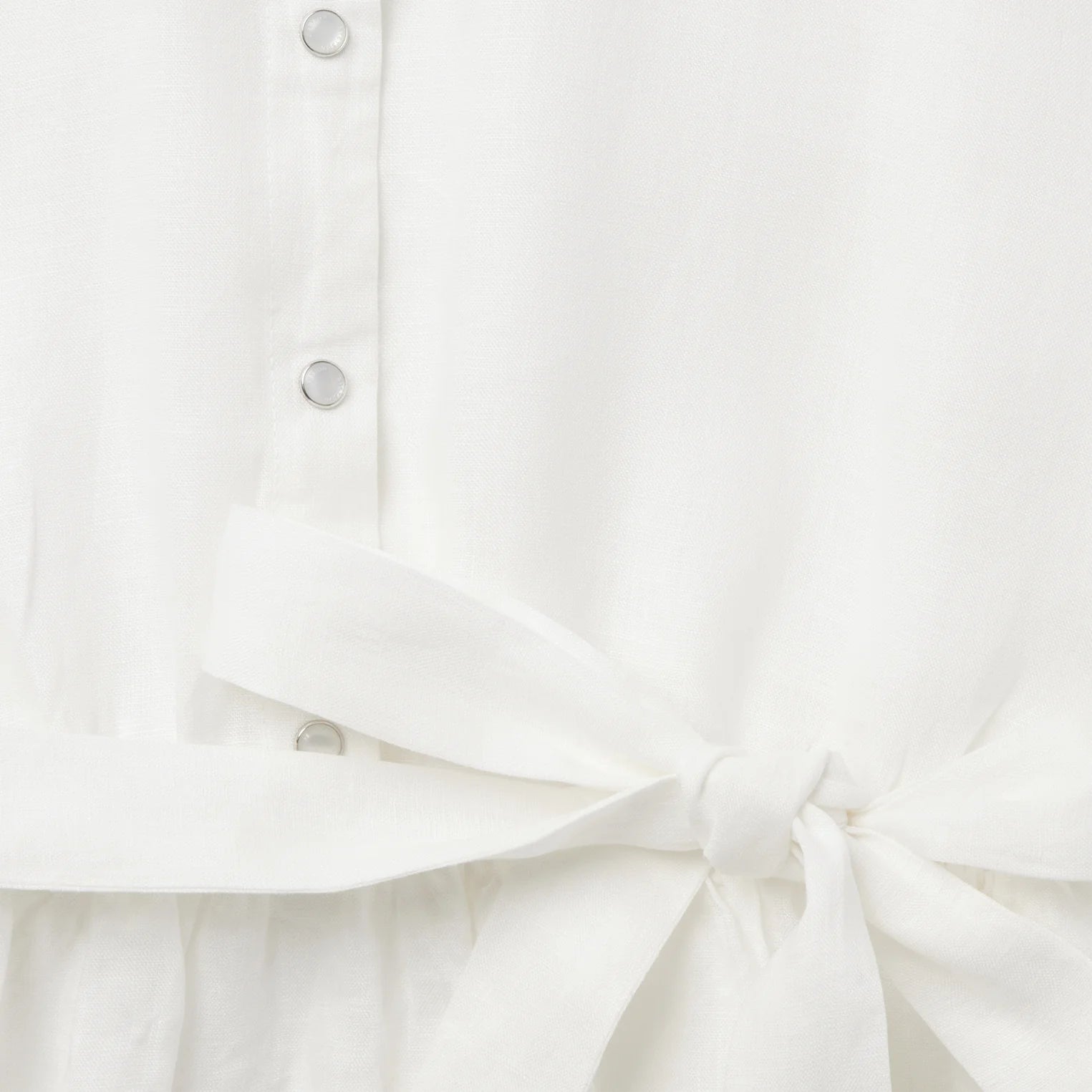 Ladies - Stetson White Linen Tie Dress